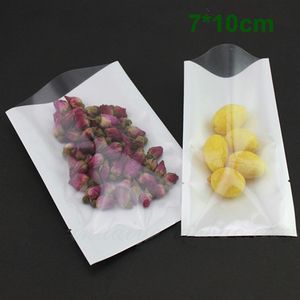 7*10cm White / Clear Plastic Bag Open Top Food Storage Packaging Bag Heat Seal Vacuum Packing Pouches Polybag For Candy Snack Cookies Tea