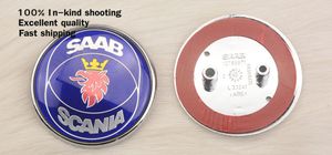 68mm SAAB logo car front hood bonnet emblem rear badge sticker 93 95 3pins / 2 pins Auto emblem accessories Free shipping
