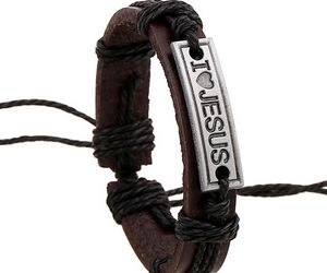 2015 ultima versione stile punk 100% vera lega braccialetto di cuoio LO JESUS coppia corda di canapa braccialetto regolabile 20 pz/lotto