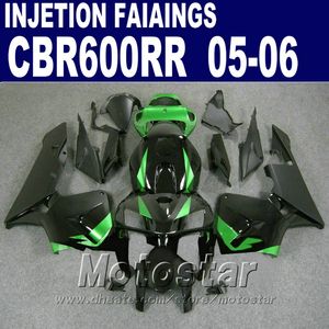 Formowanie wtryskowe Zieleń w kolorze czarnym dla Honda CBR 600 RR Fairing 2005 2006 CBR600RR 05 06 CBR 600RR Zestaw targowy RB7F