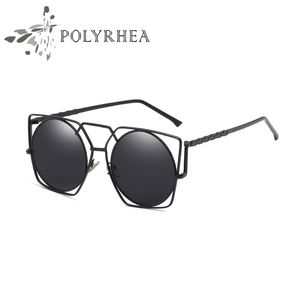 2021 mulheres óculos de sol de alta qualidade redonda feminina retrô gradiente sol óculos moda designer marca com caixa e caso