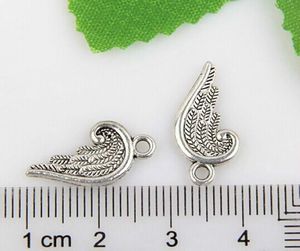 pendente d'argento tibetano di fascini dell'ala di angelo 200pcs per i monili del braccialetto 19x10mm liberamente