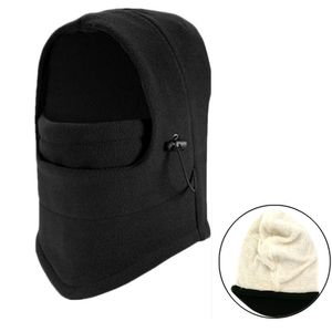 Double Layer Warmer Fleece Full Neck Face Mask Windproof Hat Motorcycle Cycling Ski Hooded Beanies Caps