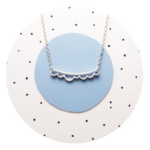 10st Ocean Wave Bar Necklace Open Cloud Neckor Scalloped Pendant Halsband strandhalsband Enkla geometriska chevron V -halsband