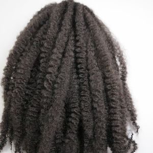 Tresses synthétiques Afro Kinky Marley Braids Cheveux pouces Brun foncé Kanekalon Crochets synthétiques Crochet tordent les extensions de cheveux