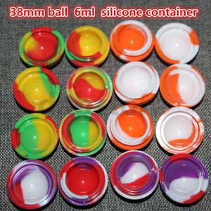ボール形シリコンジャーダブワックスコンテナホルダー100％FDA承認された非スティックシリコーン容器送料無料