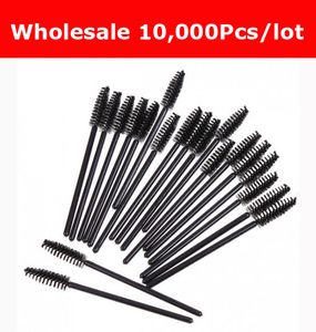 Cheap Price 10,000pcs/lot NEW Sale Black Disposable Eyelash Brush Mascara Wands Applicator Makeup Cosmetic Tool