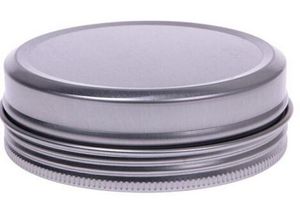 25ml Aluminium Balm Tin Pot Nail Art Makeup Lip Gloss Container Skruvgänga. Storlek: 49 * 18mm