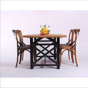 Tavoli e sedie caffè caffè, tavolo in ferro battuto, tavolo in legno vintage, tavolo da conferenza in legno