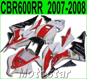 HONDA Enjeksiyon kalıplama için yüksek kaliteli kaporta kiti CBR600RR 2007 2008 CBR 600 RR F5 07 08 kırmızı siyah beyaz fairings LY58 set