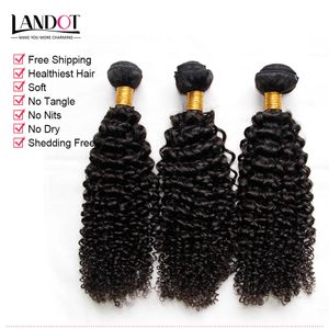 3Pcs Lot 8-30 Inch Eurasian Kinky Curly Virgin Hair Grade 7A Unprocessed Eurasian Human Hair Weaves Bundles Natural Black Extensions Dyeable