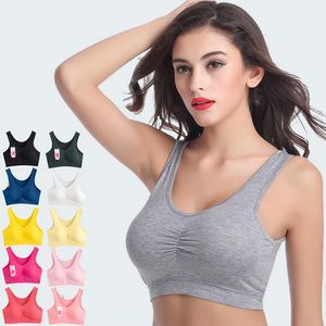 Women Shockproof Sports Bra Stretch Push Up Padded Gym Fitness Vest Breathable Seamless Underwear Yoga Running Tops Absorb Sweat Vest F647