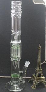Big Glass Bell Shape Perc en Arms Perculator Plus Green Honeycomb Glass Bongs Glass Water Pipes met mm Gezamenlijke grootte