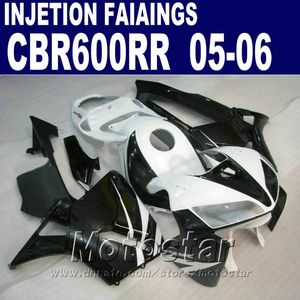 블랙 화이트 맞춤형 페어링! 혼다 CBR 600 RR 페어링 2005 2006 cbr600rr 05 06 cbr 600rr 페어링 키트 POGT 용 사출 성형