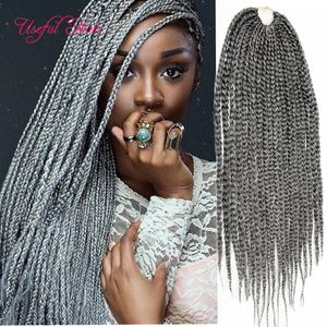 3s Pudełko Braids Szydełko warkocze włosy 100Gruvian syntetycznych przedłużenia włosów Ombre oplatanie włosów dla kobiet USA, Wielka Brytania, UE Havana Twist Marley Braid