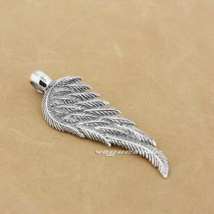 Angel Bird Wing Feather Side Solid Sterling Silver Fashion Pendant x018 Just Pendant