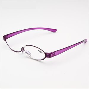 Frauen Metallrahmen 180 Grad drehbare Monokulare Kosmetikbrille Make-up Lesebrille Vergrößerungs-Klapplinse Dioptrien +1,50 - +4,00