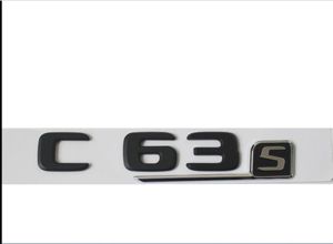 Svart C63S Letters Trunk Emblem Badge Klistermärke för Mercedes Benz C63 AMG S 2017