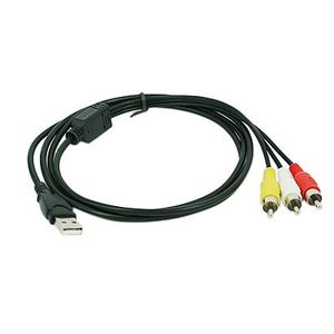 Cavo adattatore audio video av da USB maschio a 3rca maschio per televisione o PC abilitati tramite USB