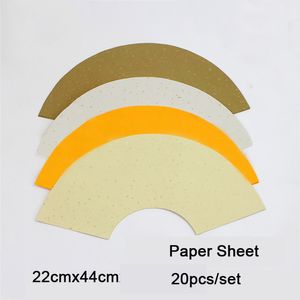 Wholesale-20pcs/set Fan-Shape Blank Canvas Chinese Painting Paper for Painting & Making the Fan