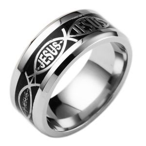 Rostfritt stål kristen Jesus ringar Unisex män korsskalle guldblå ​​svart rhinstone finger ringar party smycken storlek 6-13 för kvinnor silver ring pojkvän gåva