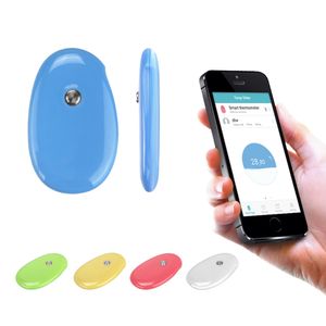 Freie Thermometer großhandel-Smart Digital Kinder Haut Thermometer Elektronische intelligente Baby Thermometer Bluetooth Wireless APP Temperatursensor Kostenloser Versand