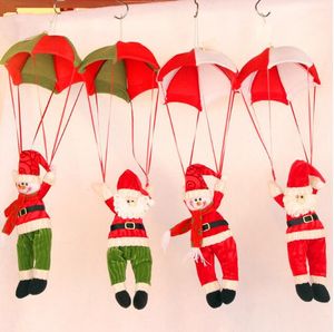 Party Decor Santa Claus Hem Tak Juldekoration Parachute Doll Pendant Strap Toy Christmas Tree Decoration