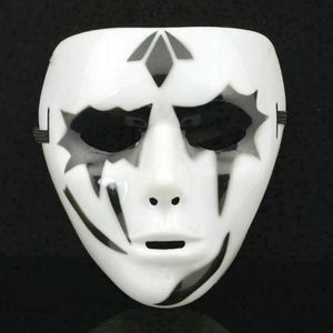 New Hip-hop bianco maschera di Halloween terrore smorfia ballo di fine anno maschere da ballo uomini donne adulti Full Face Horror Mask Festive Party Supplies regalo