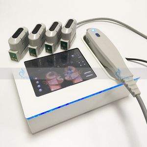 Hifu de ultrassom de grau médico Cuidados com a pele facial Lifting Aperto Remoção de rugas Máquina de cuidados de beleza com 5 cartuchos 10000 tiros