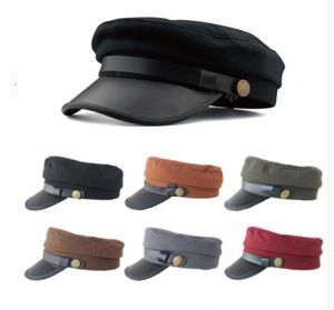 6pcs/lot Vintage Outdoor Casual Cotton Cap Travel Adjustable Snapbacks Flat Top Military Army Visor Summer Hat Free Shipping
