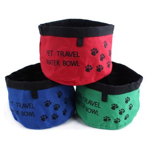 Pet Dog Cat Feeding Drink Ciotole per cibo Borsa a tracolla Borsa da viaggio Tote da viaggio Ciotola per acqua Conservazione impermeabile per mangimi Custodia per alimenti pieghevole