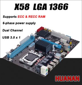 Freeshipping för Intel Planform Desktop Motherboard New X58 Board LGA 1366 Support Reg ECC Serverminne Alla fasta brädor X 58 16GB 8GB