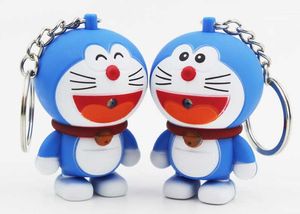 Doraemon Um gato de sonho telefone tiras chave fivela acessórios LED luminosa som chaveiro presente do Dia das Crianças