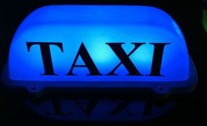 Automotive Vattentät Dome Blue Taxi Top Light LED Tak Taxi Sign 12V med magnetisk bas