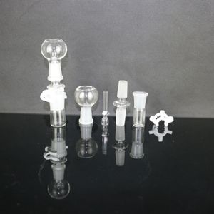 Hookahs Oil Rig 14.5 18.8 Glas Man -Male Adapter / Dome / Glas Nail / Plast Clip / Recycler Bottom Set för vattenrör