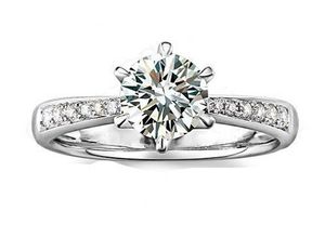 925 스털링 실버 링 AAA의 100 % 시뮬레이션 된 다이아몬드 MS 링 결혼 반지 약혼 반지
