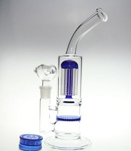 Novo cachimbo de água 8 braço perk com favo de mel perk azul verde cor clara junta de vidro de 18,8 mm bong de vidro de 10,5 polegadas cachimbo de tabaco