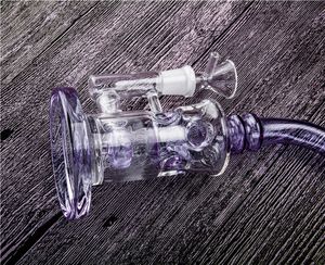 hookahs Purple Bong Fab Egg Glass Bongs Faberge Egg Recycler Beaker Bong Purple Thick Dab Rigs Water Pipe Glass 14mm Joint