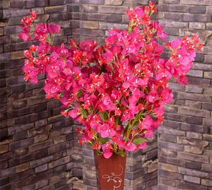 Seiden-Bougainvillea, 120 cm lang, künstliche Blumen, Bougainvilleas Spectabilis Willd, Wintersüße Pflaumenblüte für Hochzeitsblumen