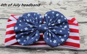 10pcs Newest Infant knotted Wave point Turban Twist hair band bow flower Baby 4th of July headband Head Wrap Twisted Knot HeadWrap FD6549