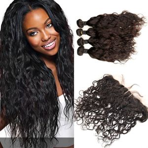 Elibess Peruvian Curly Hair 3 Bundles Deal Indian Brazilian Malaysian Water Wave Human Hair Weaves Extensions Virgin Human Hair Weft
