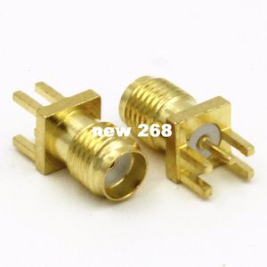 500 Stück goldfarbene SMA-Buchsenmutter, Schott-Lötplatte, PCB-Clip, Kantenmontage, HF-Stecker