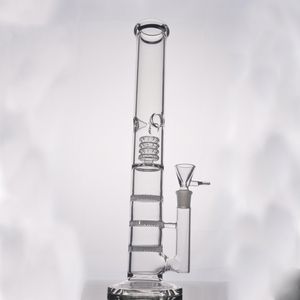 Ny högkvalitativ Bong Glass Water Pipe Recycler Bong Water Pipe Two Function With Oil Rig Herb Bowl Gratis frakt