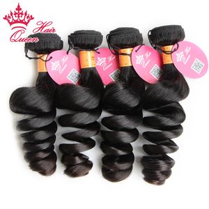 Queen Hair Products Virgin Indian Hair Loose Wave Machine Weft Parti inch till inch Tillgänglig Pris DHL Snabb leverans