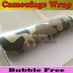 Çöl Camo Wrap Film Sandy Kamuflaj Vinil Wrap Hava Kabarcığı Ücretsiz Camo Ile Çöl Araba Wrap Sticker Grafik Boyutu 1.52x30 m / Rulo