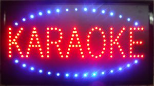 Ultra Brilhante LEVOU Luz de Néon Animado Levou Sinais de Karaoke Sinais de Karaoke Neon Karaoke luzes de sinal de karaoke semi-ao ar livre tamanho 48 cm * 25 cm