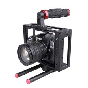 Câmeras De Vídeo Sony. venda por atacado-DSLR Câmera Gaiola Top Handle MM Sistema Rod Para Câmera De Vídeo Canon D MARKII III D D D Nikon Sony