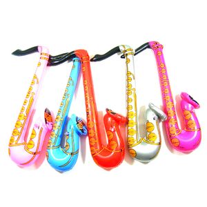 Instrumentos Musicales De Jazz al por mayor-Venta al por mayor Inflables Jazz Instrumento Musical Fancy Party Decoration Blow Up Saxophone