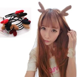 Bonito Orelhas de Veado Natal Headbands Elk Antlers Para As Mulheres Crianças Cabeça Hoop Xmas Party Dance Cosplay Hairwear