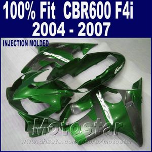 100% Wtryskarka Wróżka Zestaw do Honda CBR 600 F4I Wróżki 2004 2005 2006 2007 Green Bodykits CBR600 F4I 04 05 06 07 HSEF